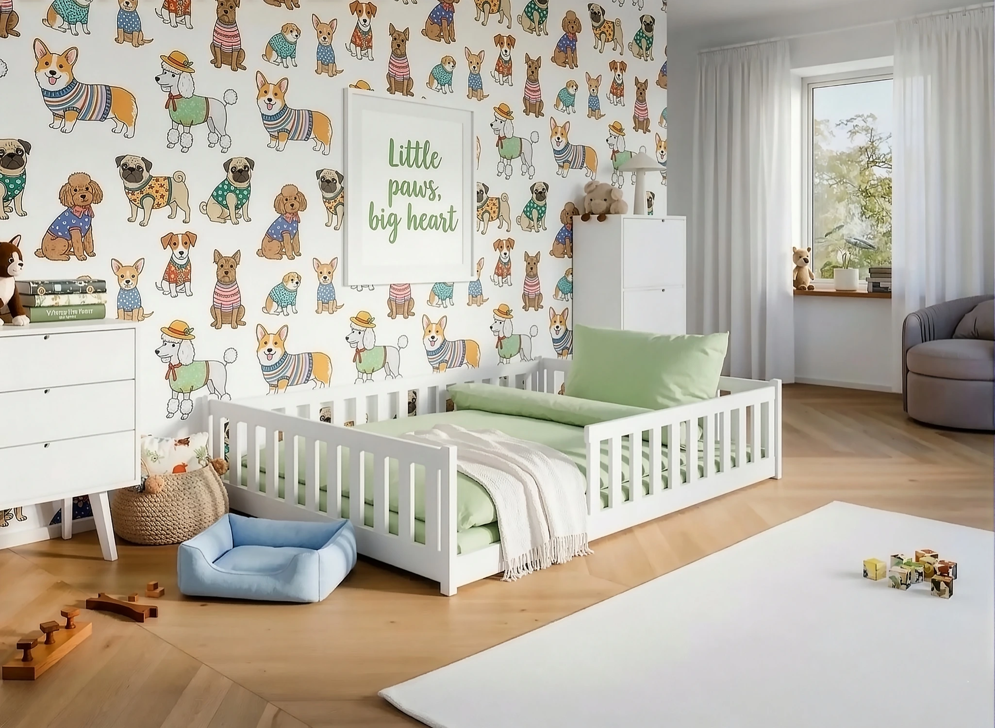 MATI 140x200 vit Barnsäng Spjälsäng Lano Möbler