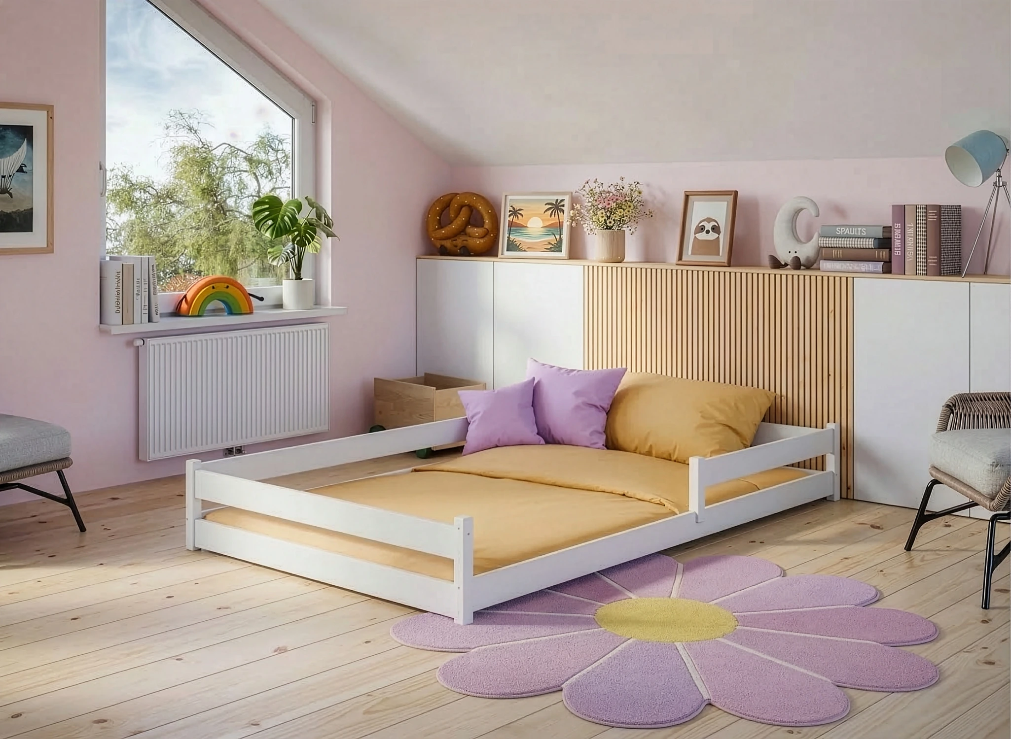 ZOFIA 120x200 vit enkelsäng för barn Lano Möbler