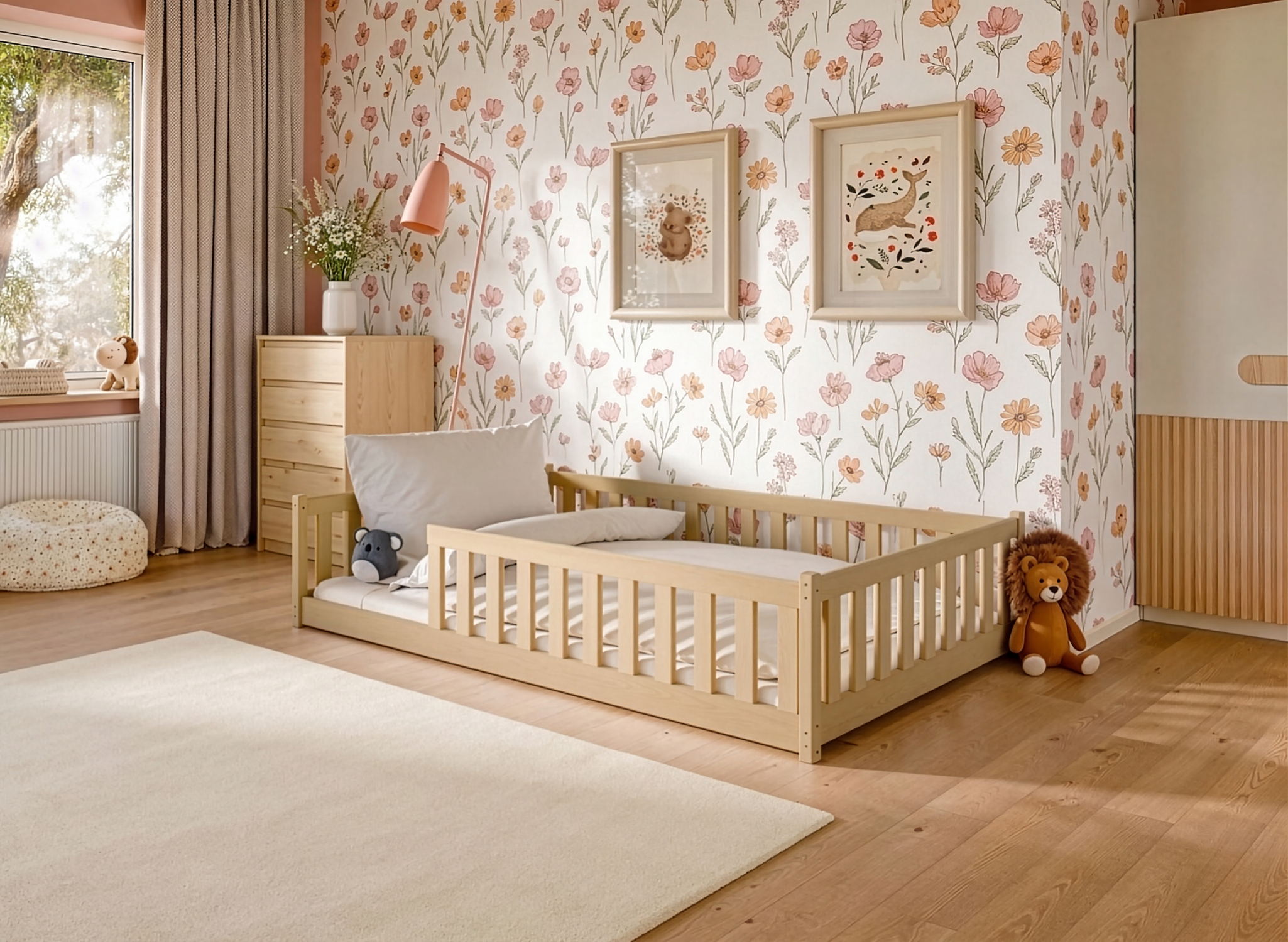 OTIS 120x200 furu Barnsäng Spjälsäng Lano Möbler